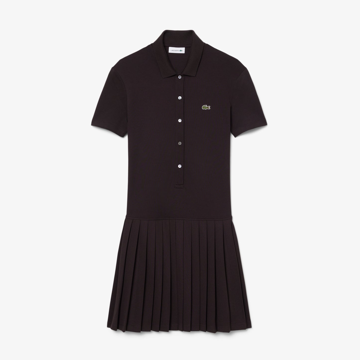 Vestido Polo Plisado De Piqué Elástico