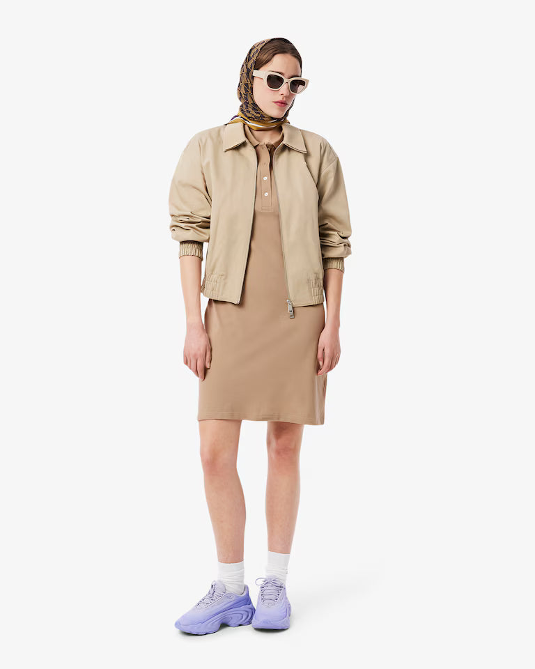 Vestido Estilo Polo De Piqué Elastizado Slim Fit