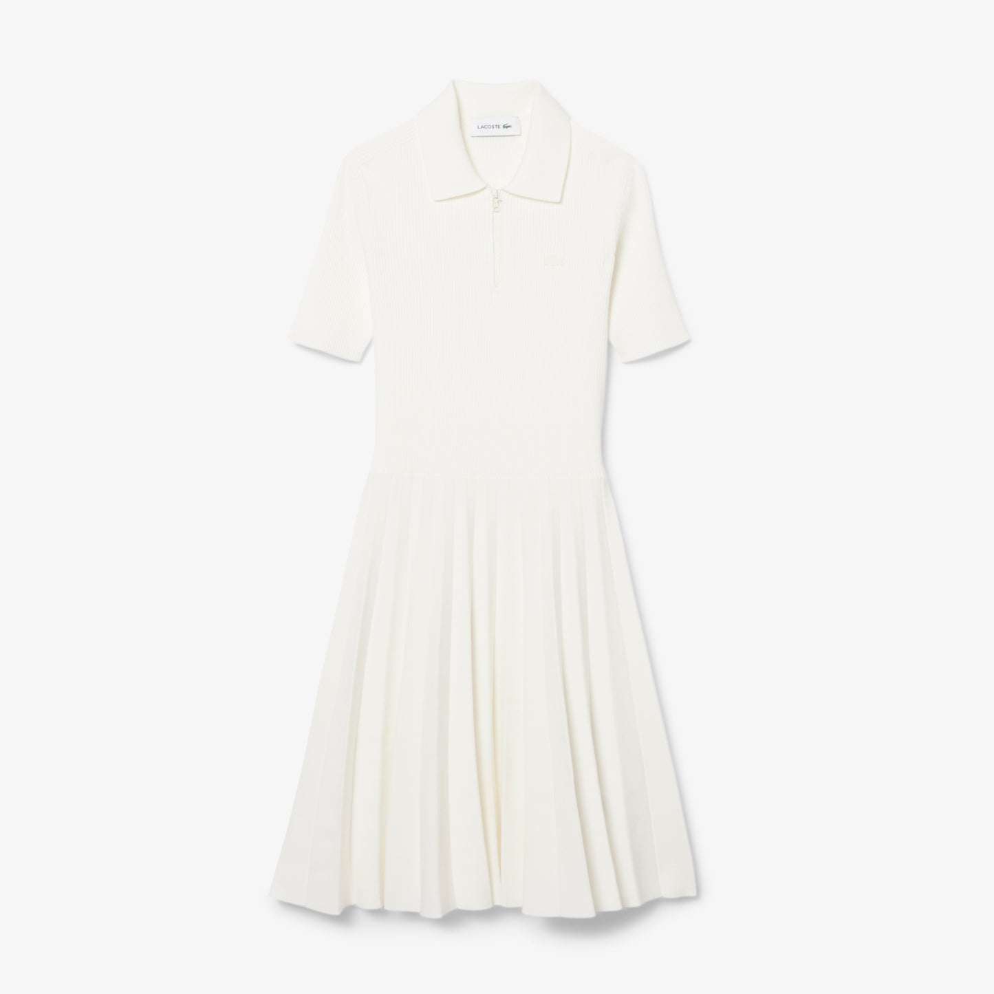Vestido Polo Con Cuello Plisado