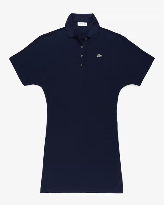 Vestido Polo De Piqué Con Mangas Murciélago