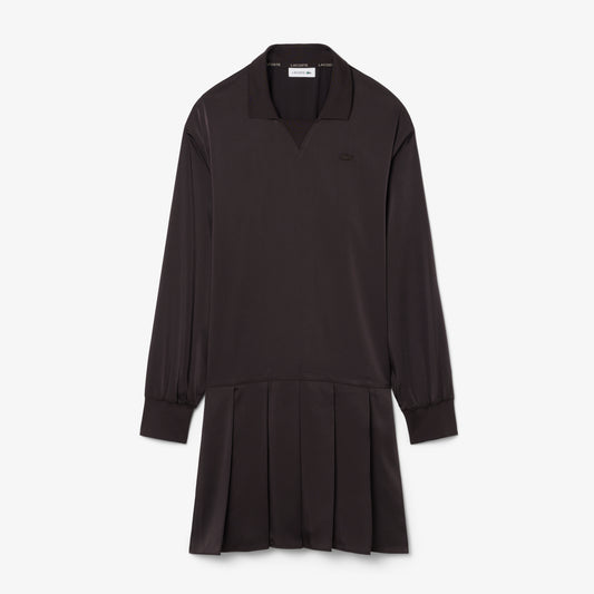 Vestido Polo Plisado De Satén