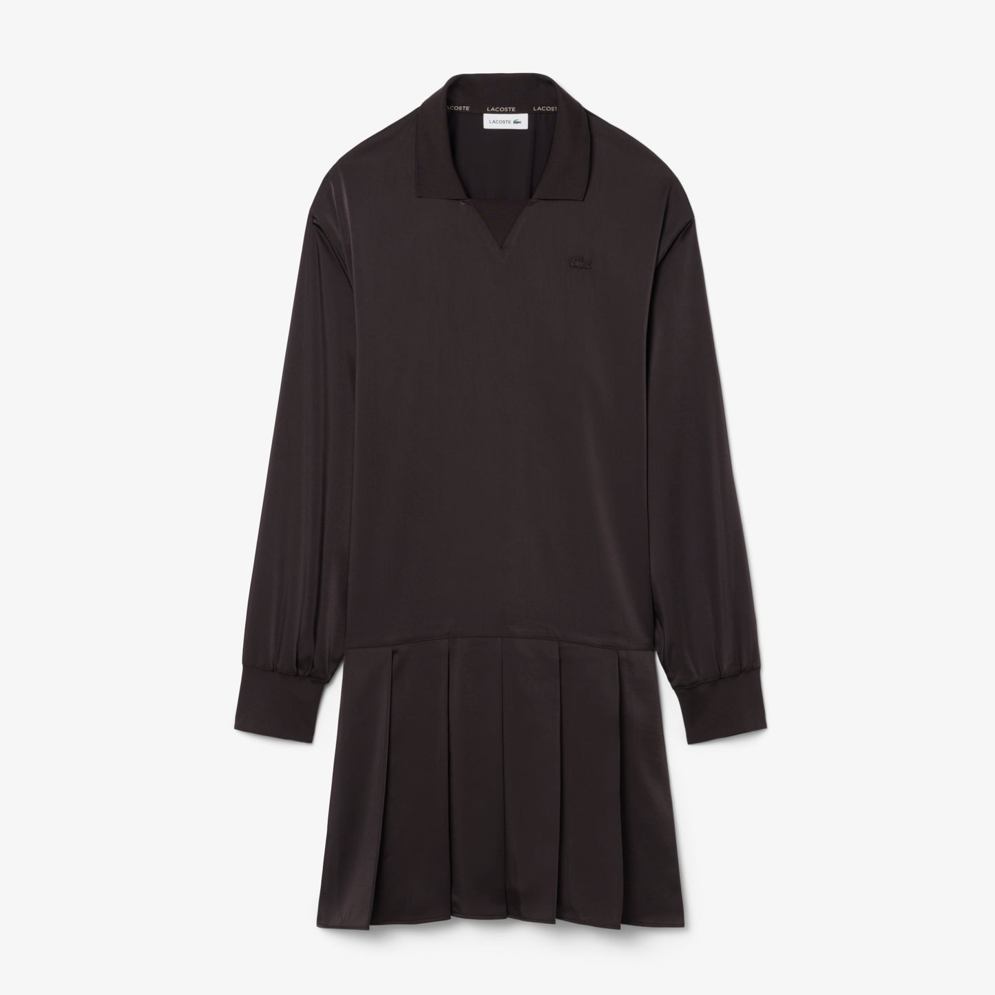 Vestido Polo Plisado De Satén