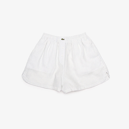 Bermuda De Lino A Rayas De Corte Amplio