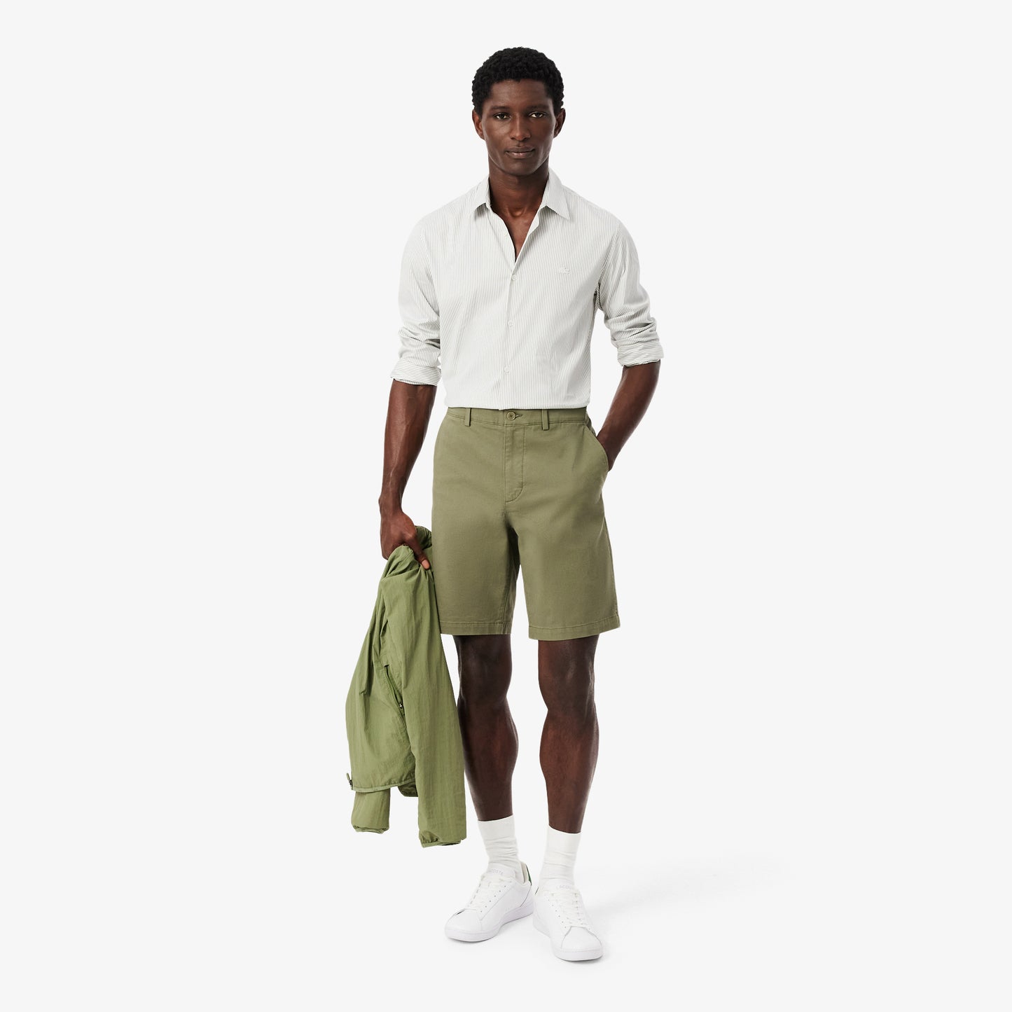 Bermuda Chino En Algodón Stretch De Corte Regular
