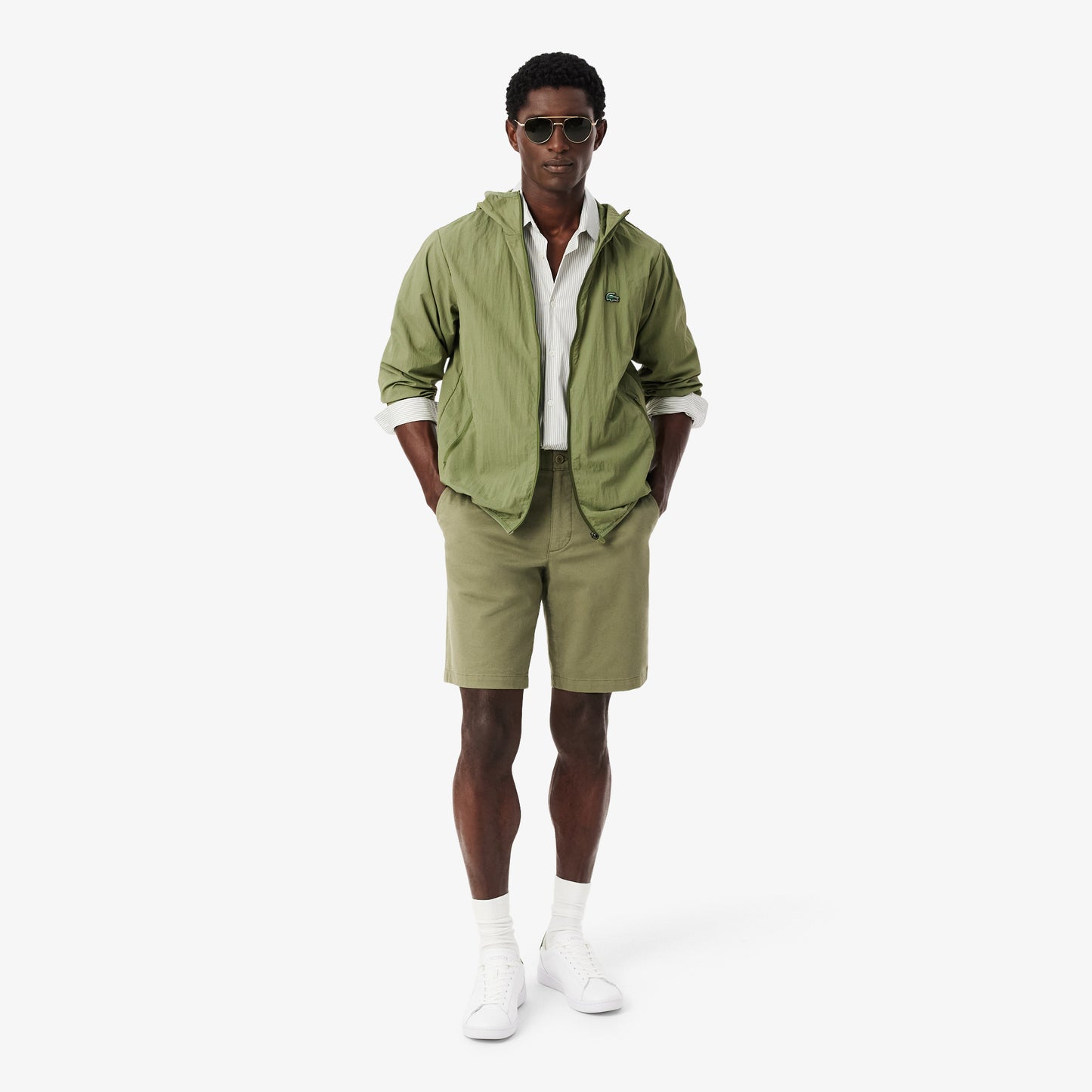 Bermuda Chino En Algodón Stretch De Corte Regular