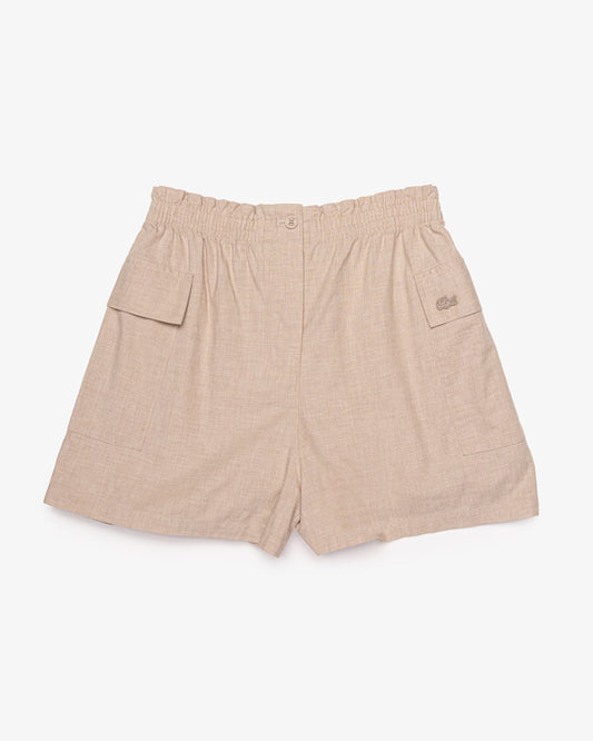 Shorts De Gabardina De Algodón