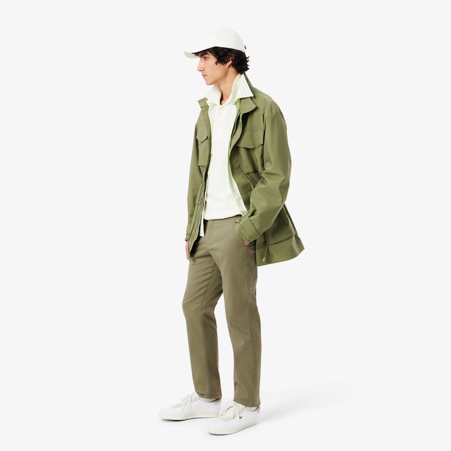 Pantalón Chino De Corte Ajustado De Sarga Elástica