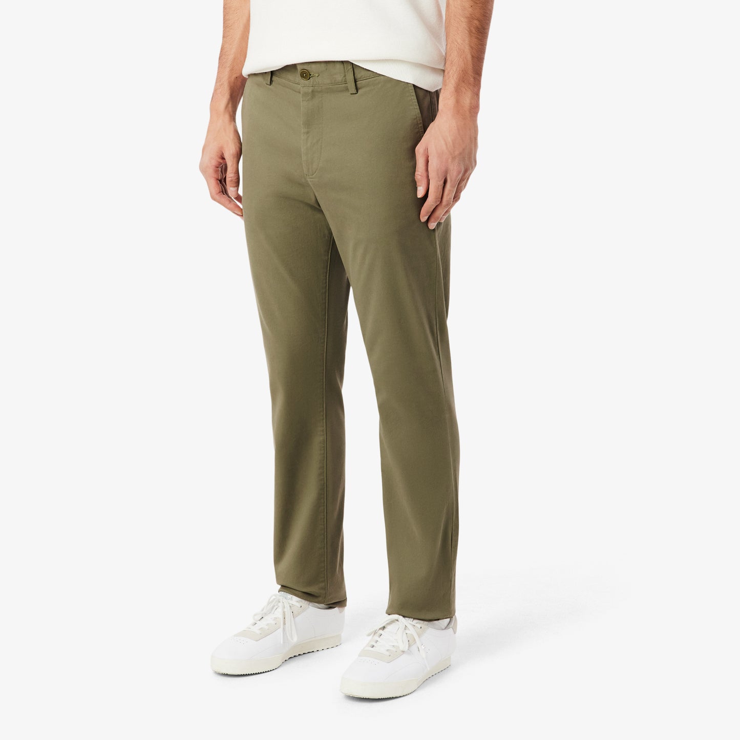 Pantalón Chino De Corte Ajustado De Sarga Elástica