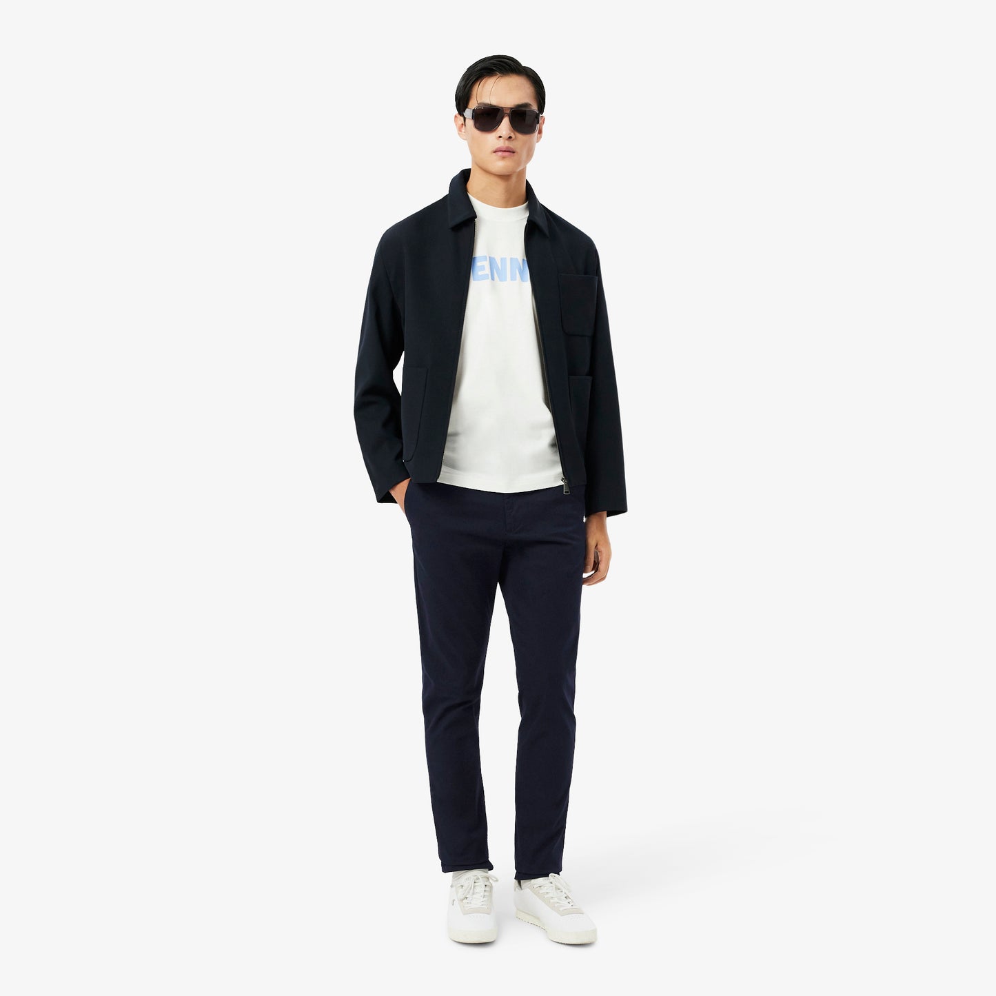 Pantalón Chino De Corte Ajustado De Sarga Elástica