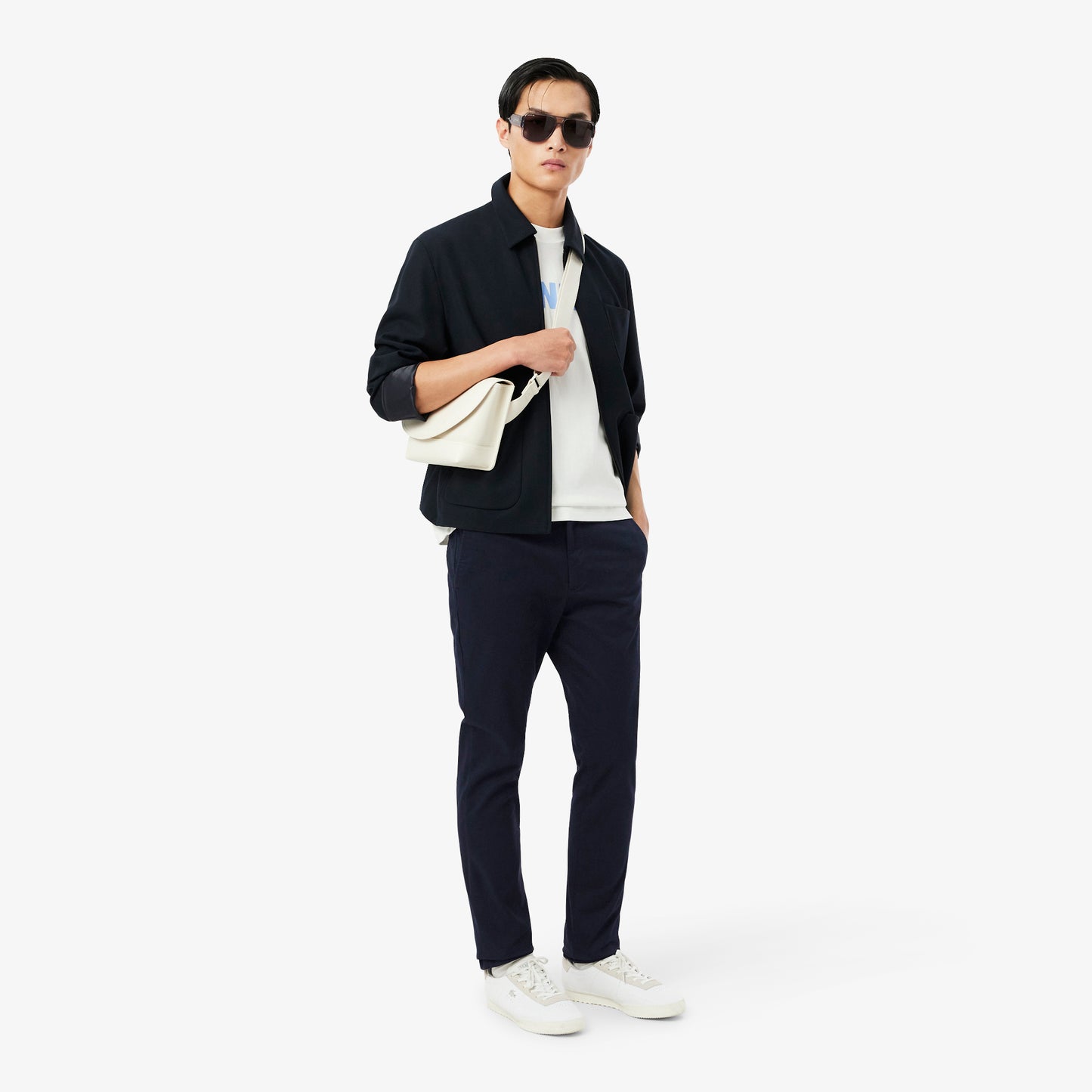 Pantalón Chino De Corte Ajustado De Sarga Elástica