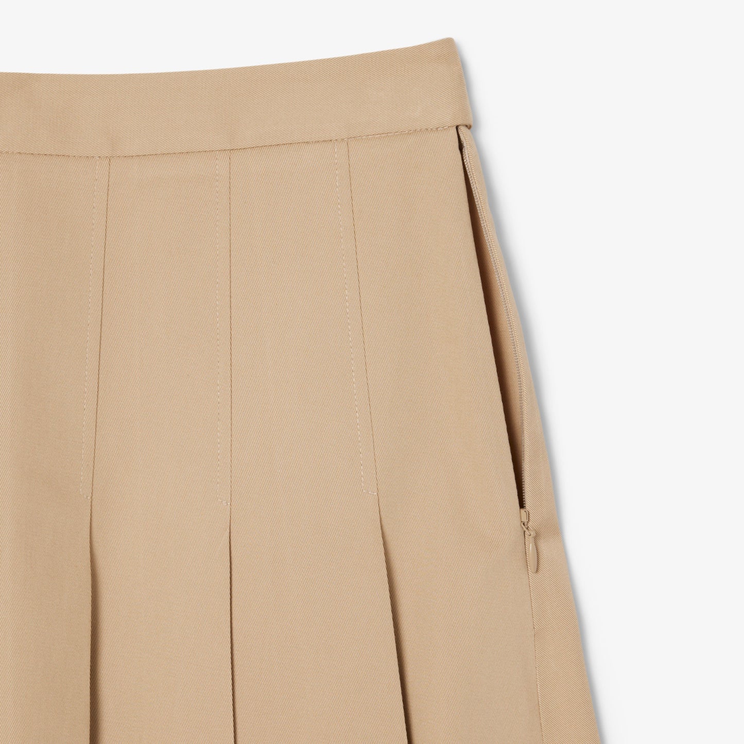 Falda Corta Plisada De Algodón Stretch