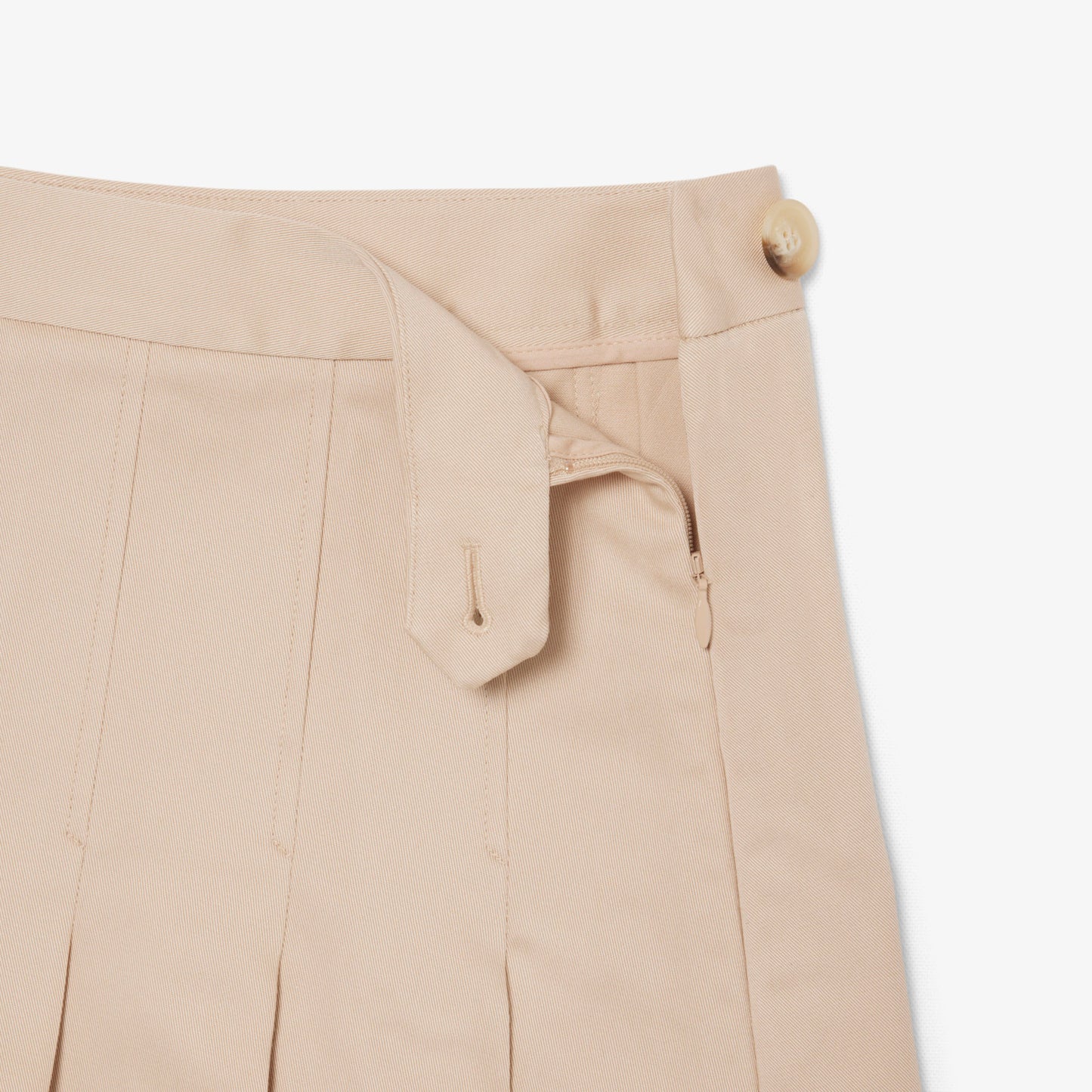 Falda Corta Plisada De Algodón Stretch