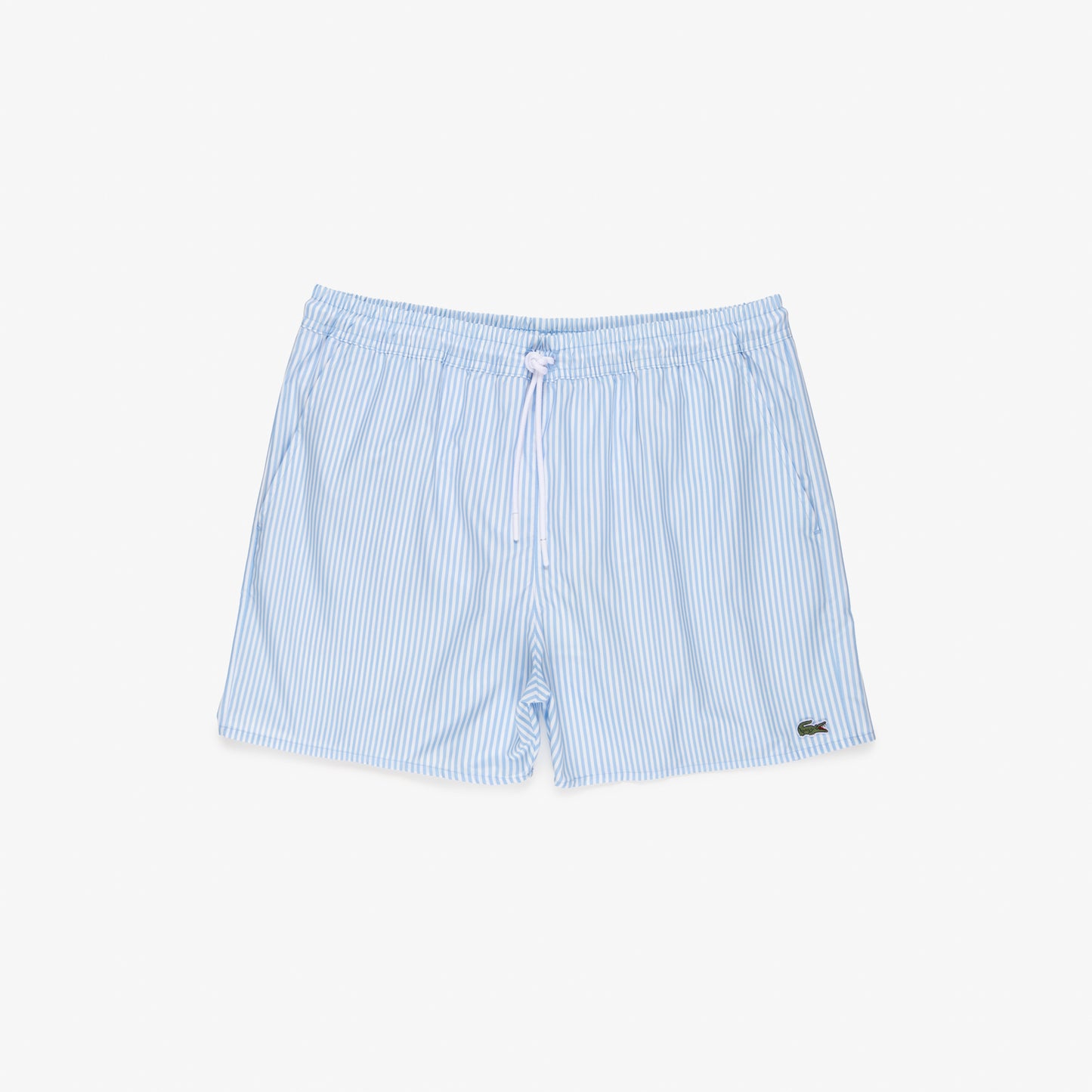Shorts De Baño Texturados Rayados Largos