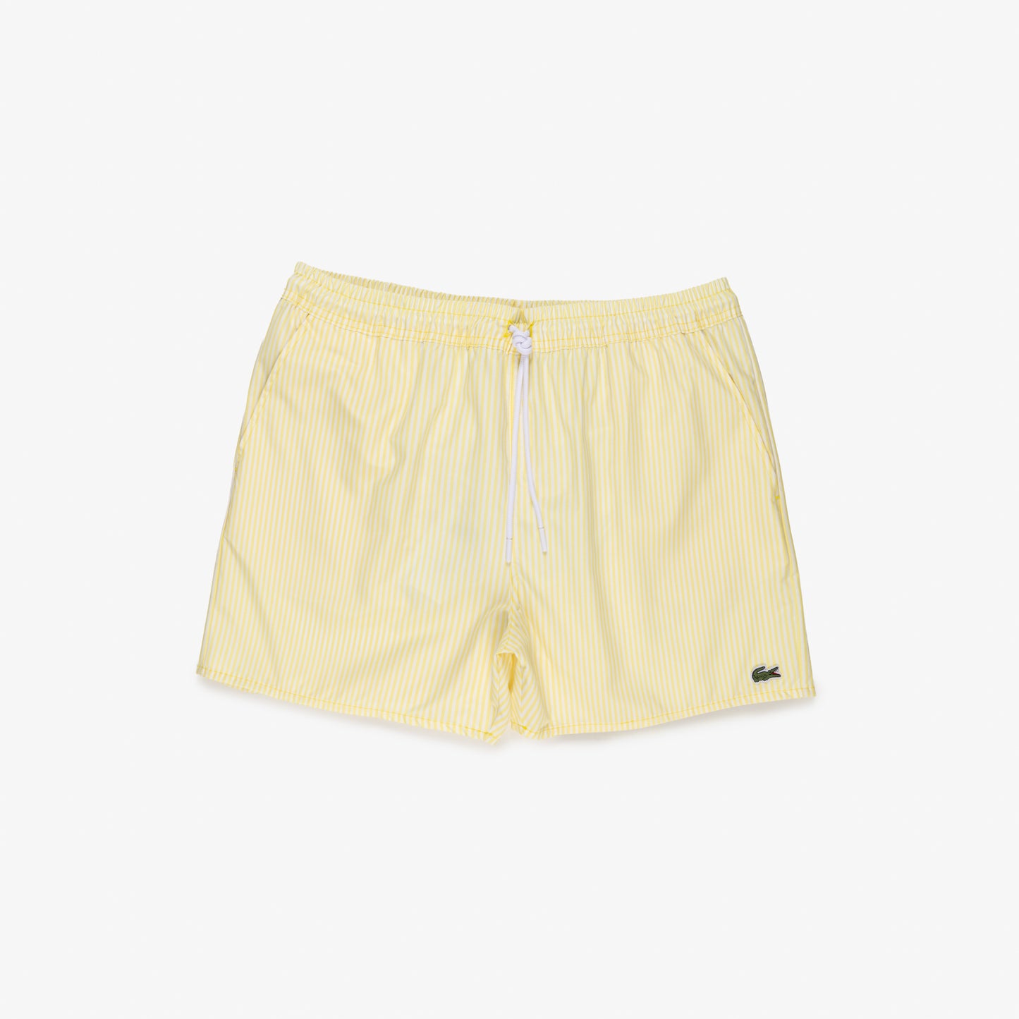 Shorts De Baño Texturados Rayados Largos