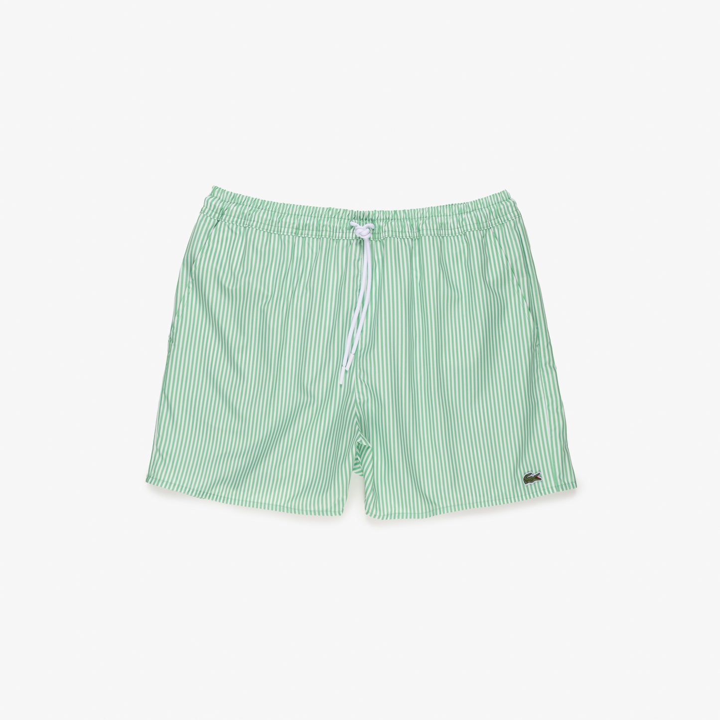 Shorts De Baño Texturados Rayados Largos