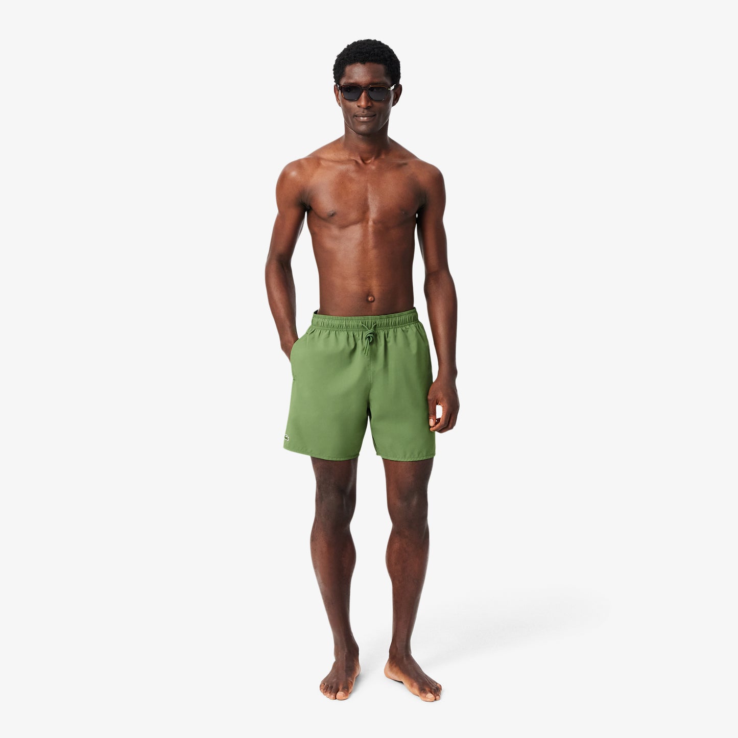 Shorts De Baño Monocromo Largos