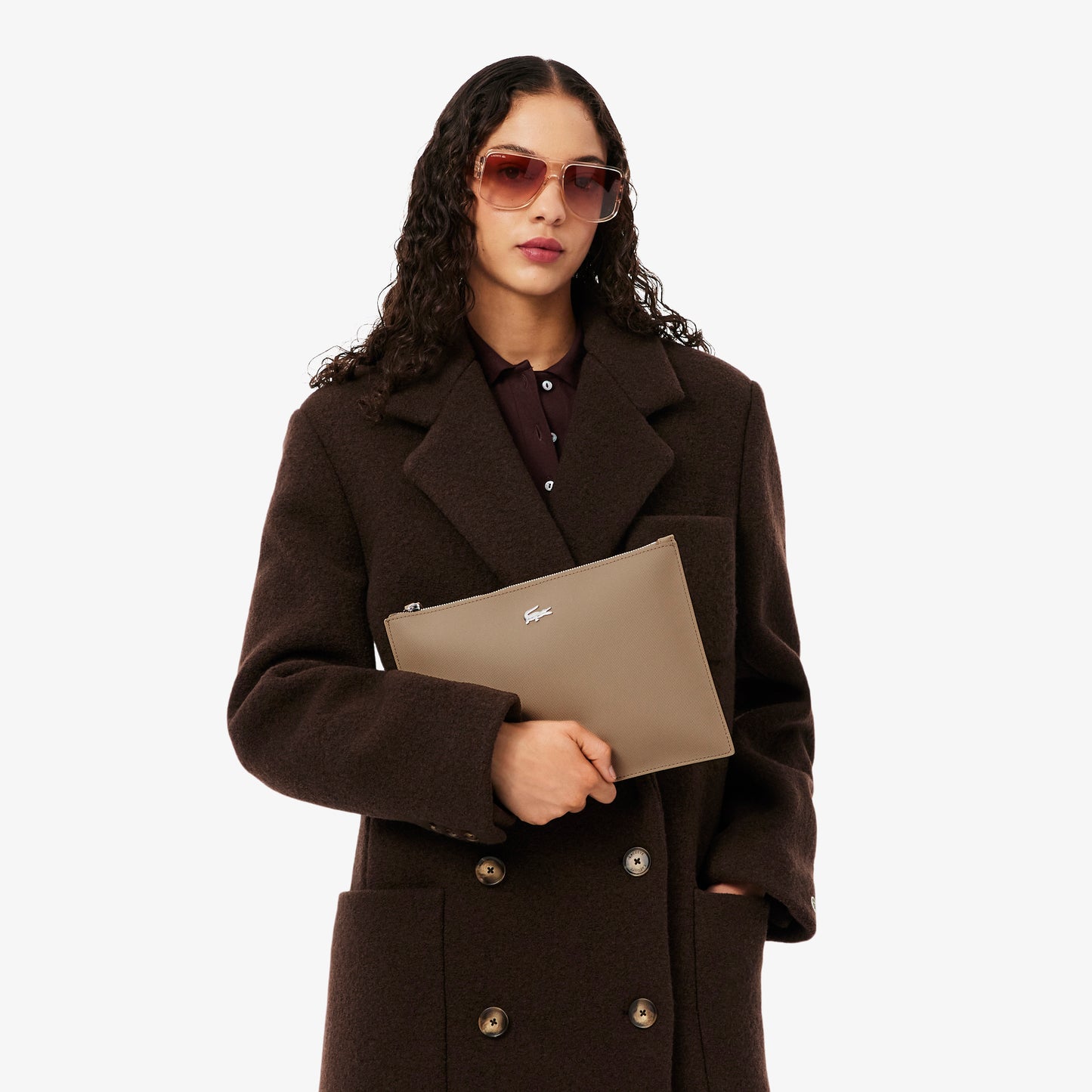 Pouch De Lona Piqué Recubierta Anna