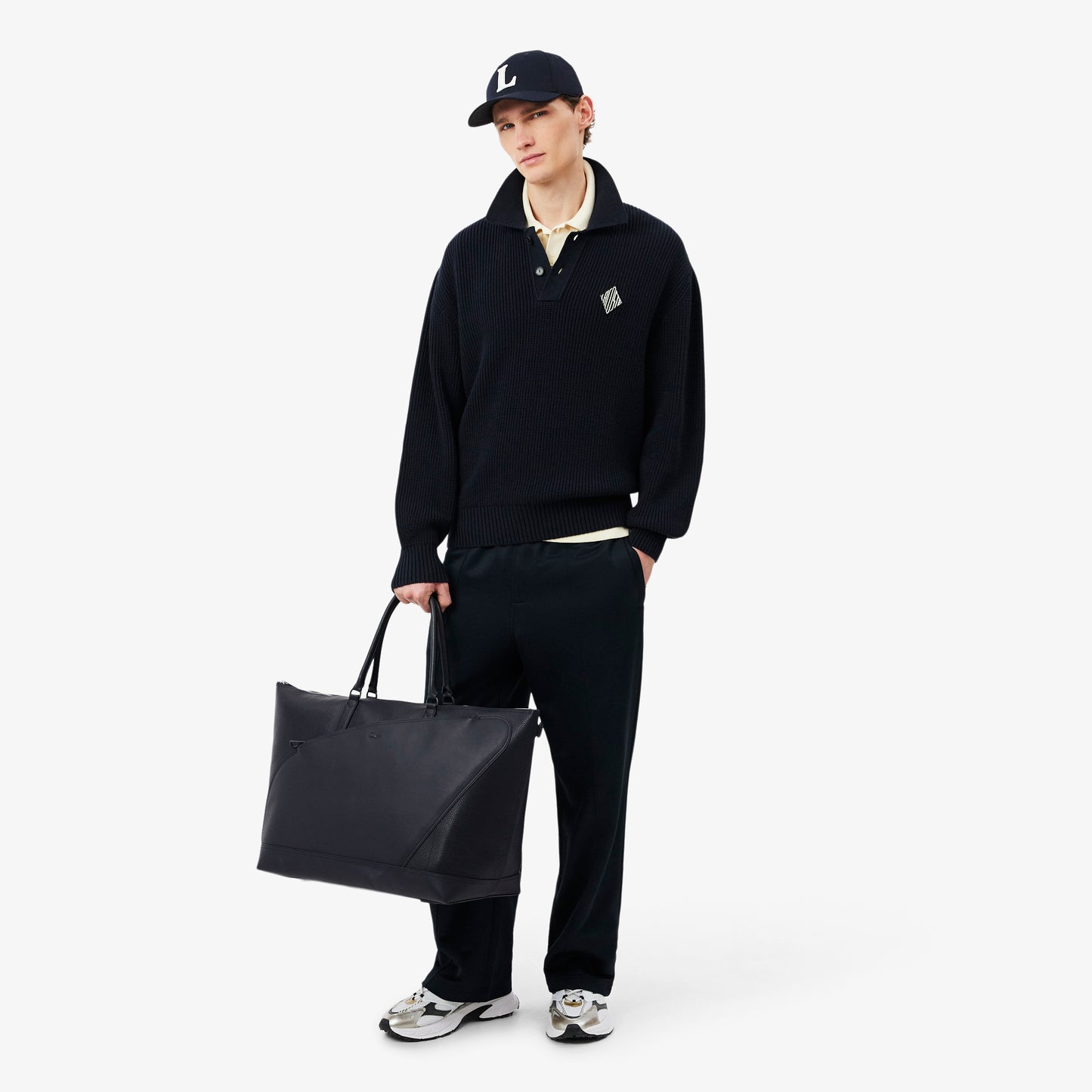 Bolsa De Fin De Semana Club Lacoste De Piel Granulada