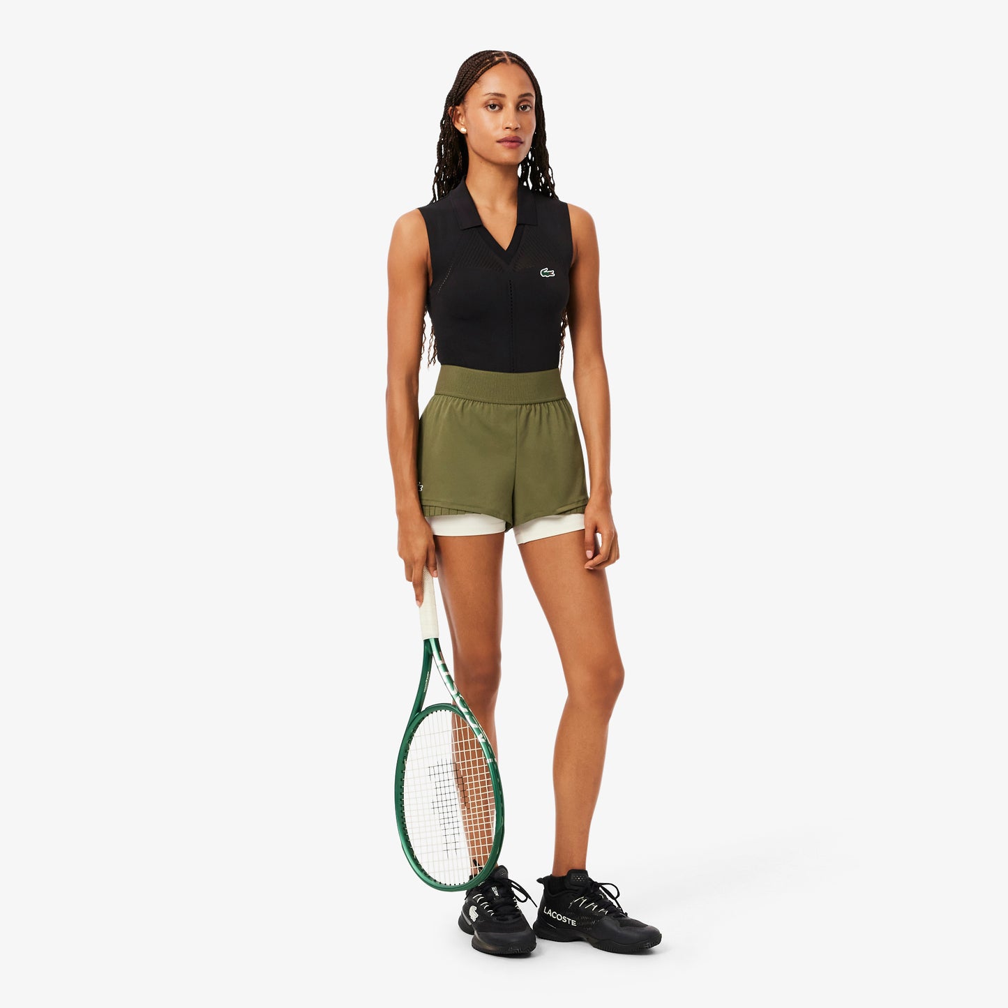 Polo Tennis Tejida Elastizada Sin Mangas