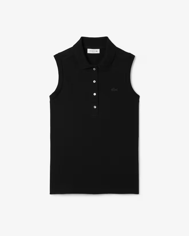 Polo L.12.d De Piqué Elastizado Sin Mangas Slim Fit