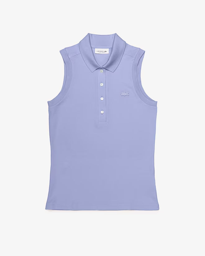 Polo L.12.d De Piqué Elastizado Sin Mangas Slim Fit