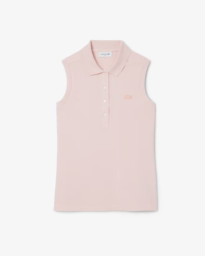 Polo L.12.d De Piqué Elastizado Sin Mangas Slim Fit