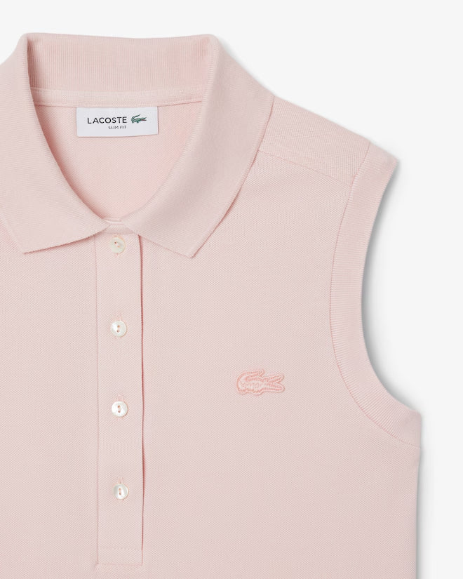 Polo L.12.d De Piqué Elastizado Sin Mangas Slim Fit