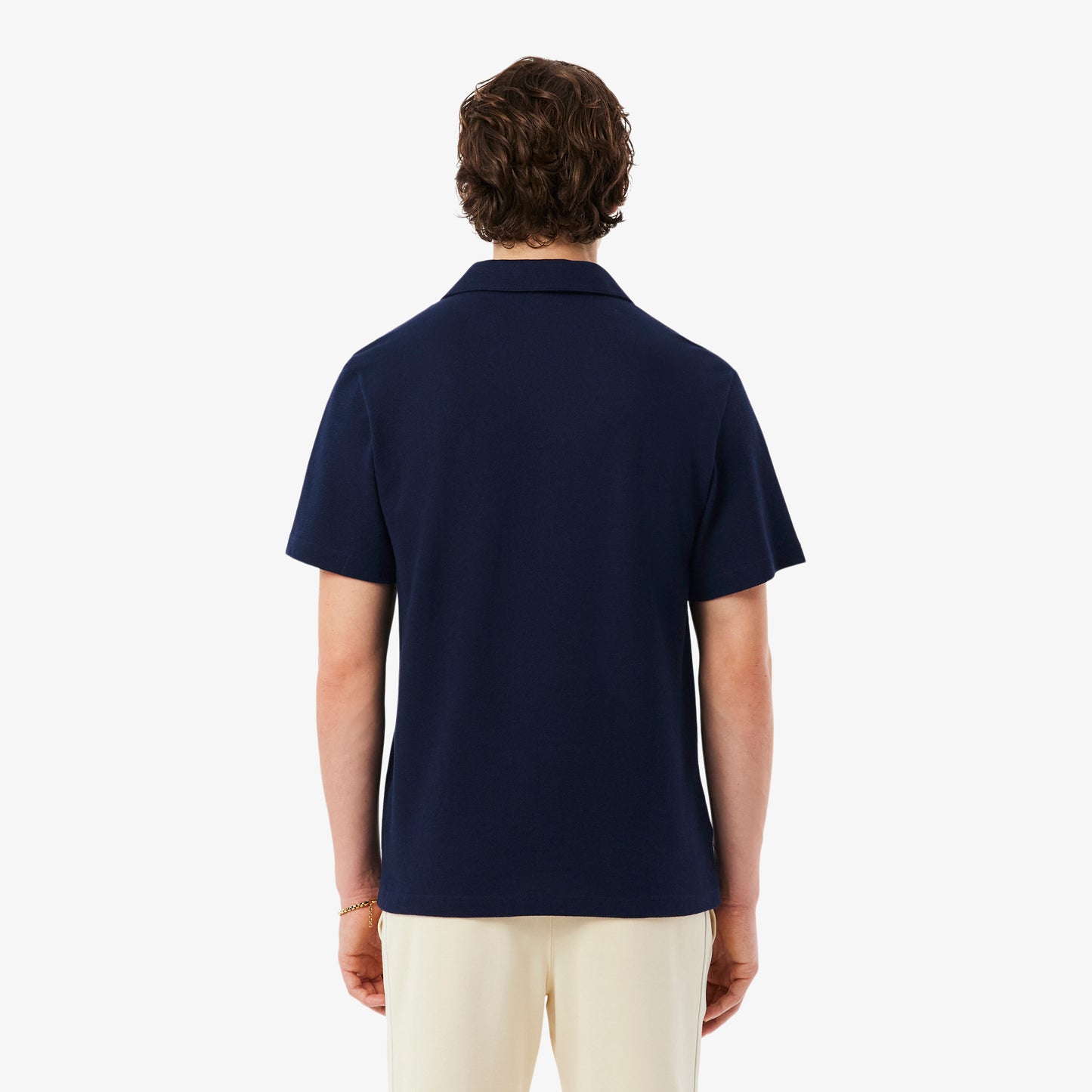 Polo De Corte Clásico Mezcla De Algodón Y Lino