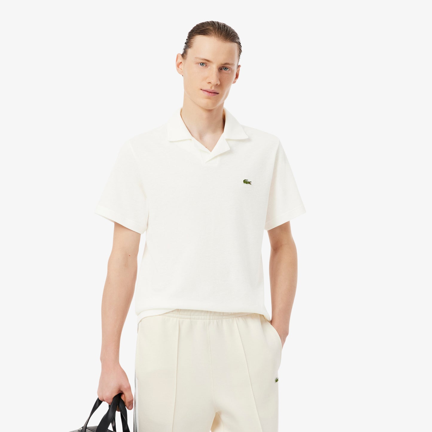 Polo De Corte Clásico Mezcla De Algodón Y Lino