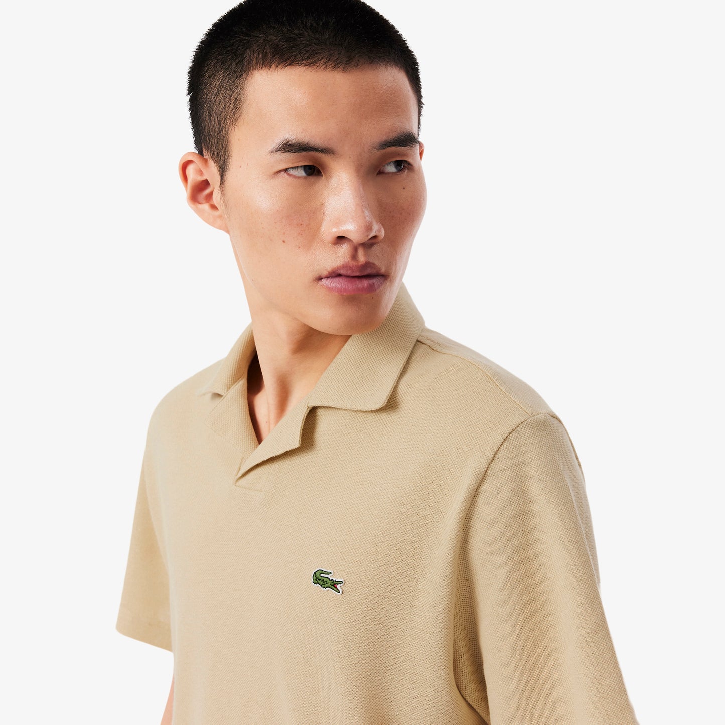 Polo De Corte Clásico Mezcla De Algodón Y Lino