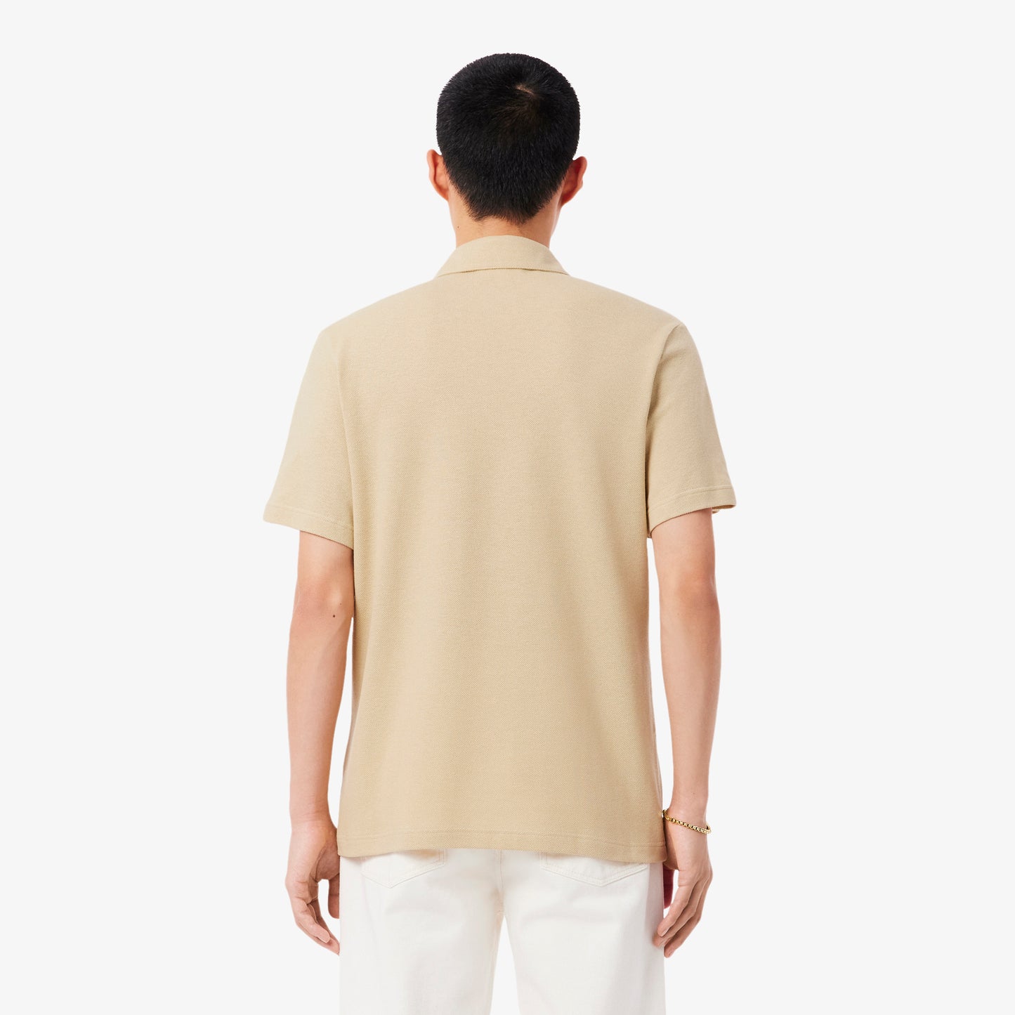 Polo De Corte Clásico Mezcla De Algodón Y Lino