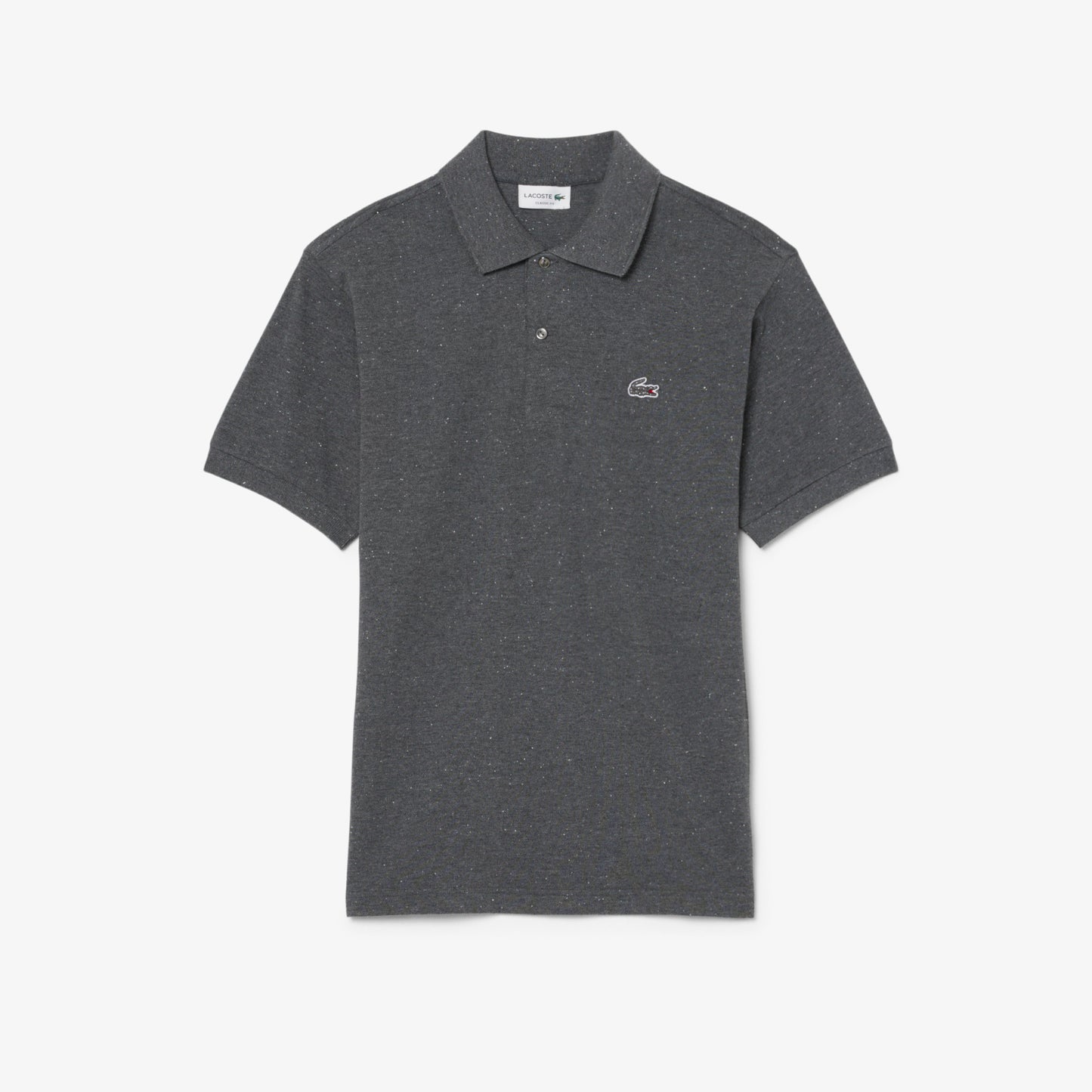 Polo En Piqué Jaspeado De Corte Clásico