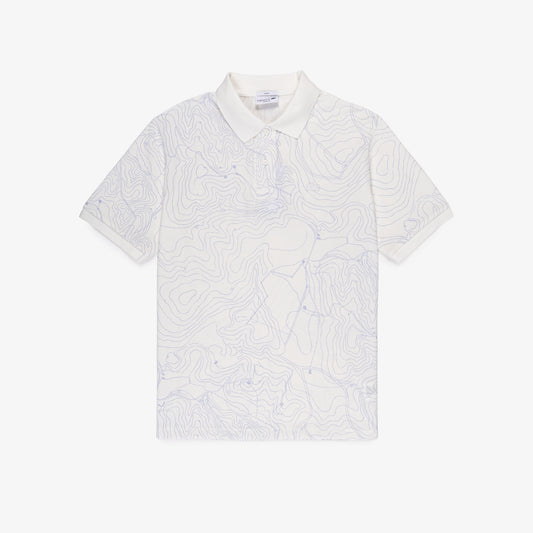 Polo De Piqué Estampado Holgado Para Hombre