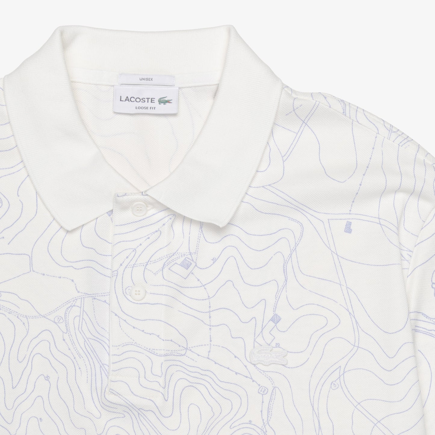 Polo De Piqué Estampado Holgado Para Hombre