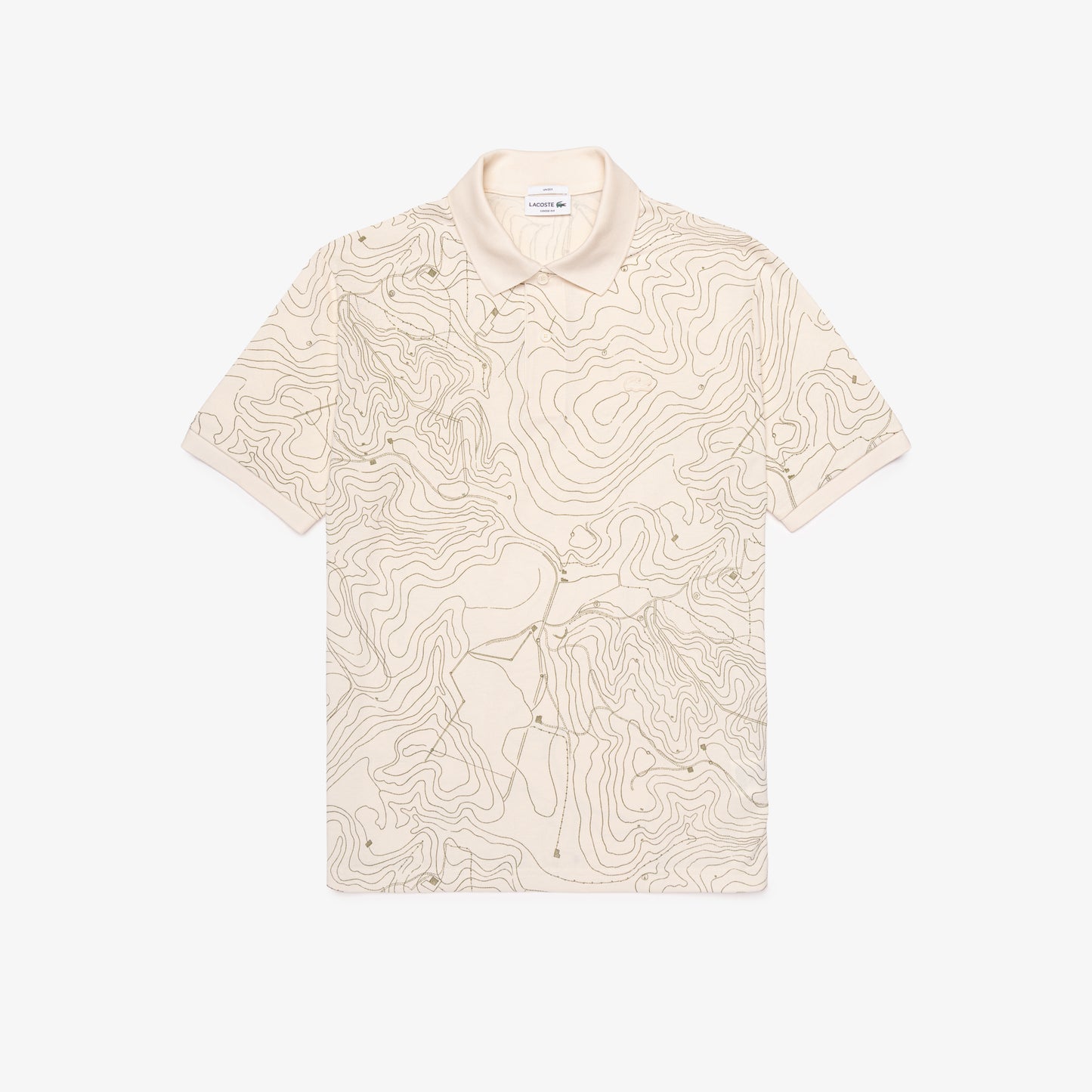 Polo De Piqué Estampado Holgado Para Hombre