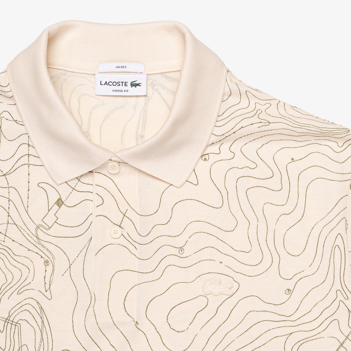 Polo De Piqué Estampado Holgado Para Hombre