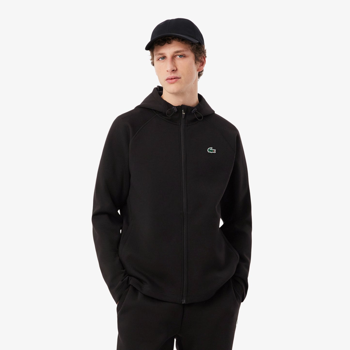 Sudadera Deportiva Elástica Con Capucha Y Cremallera