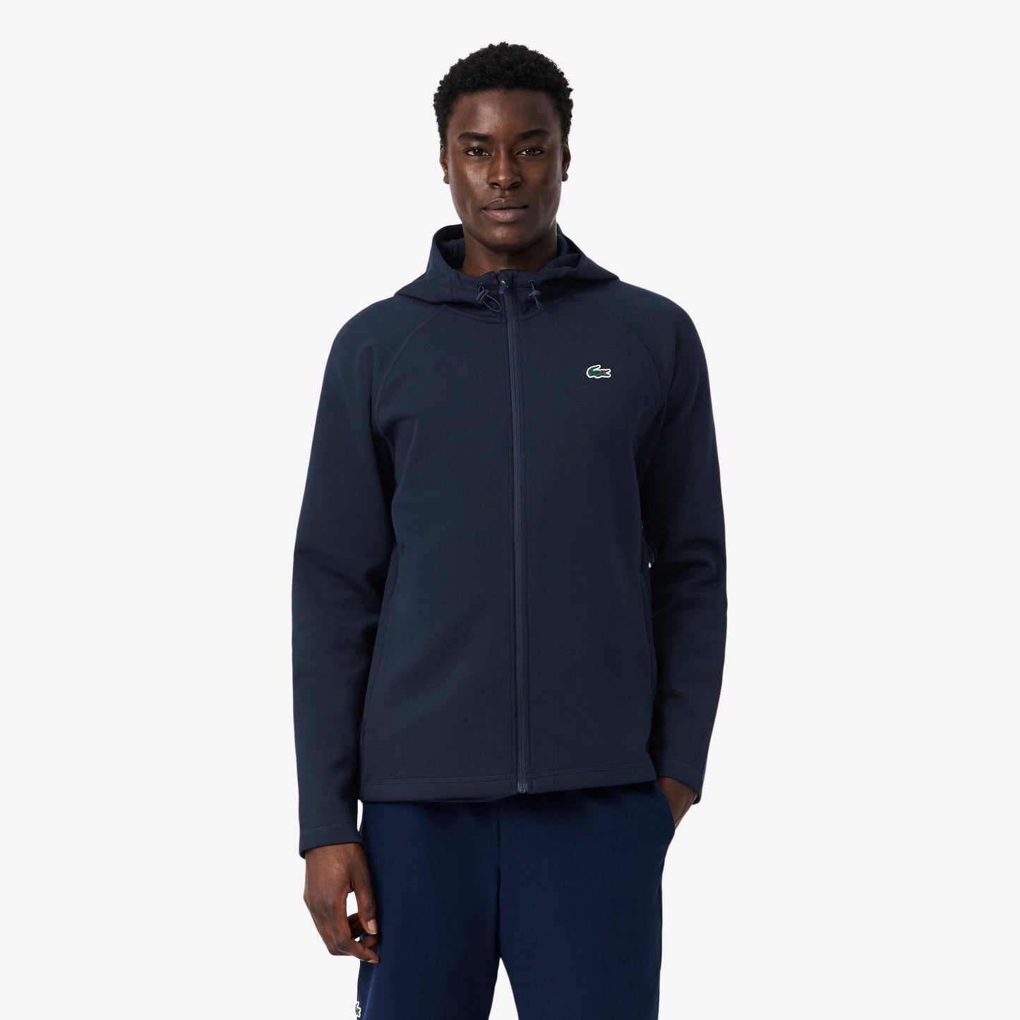 Sudadera Deportiva Elástica Con Capucha Y Cremallera