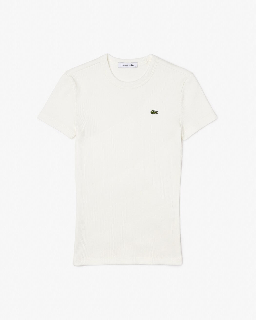 Camiseta De Algodón Acanalada Al Cuerpo