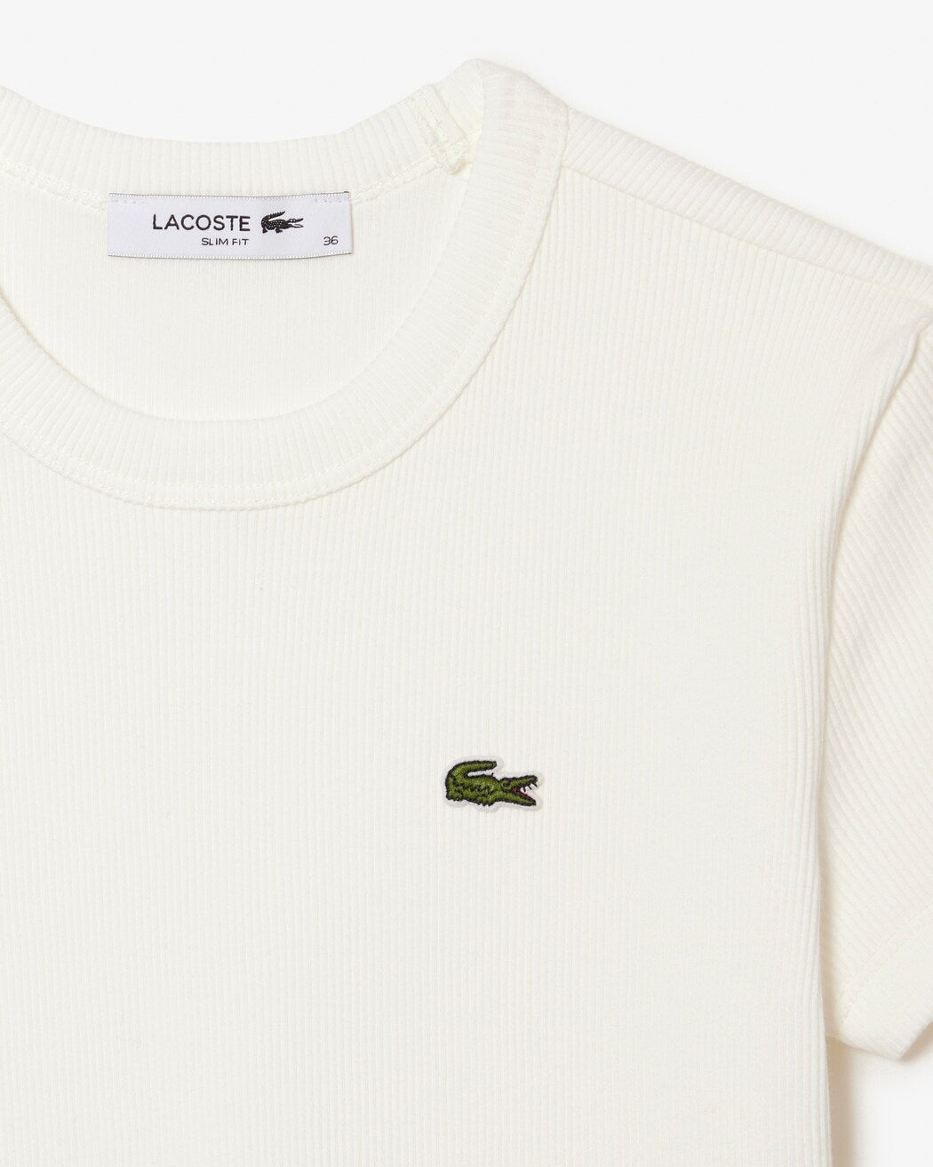 Camiseta De Algodón Acanalada Al Cuerpo