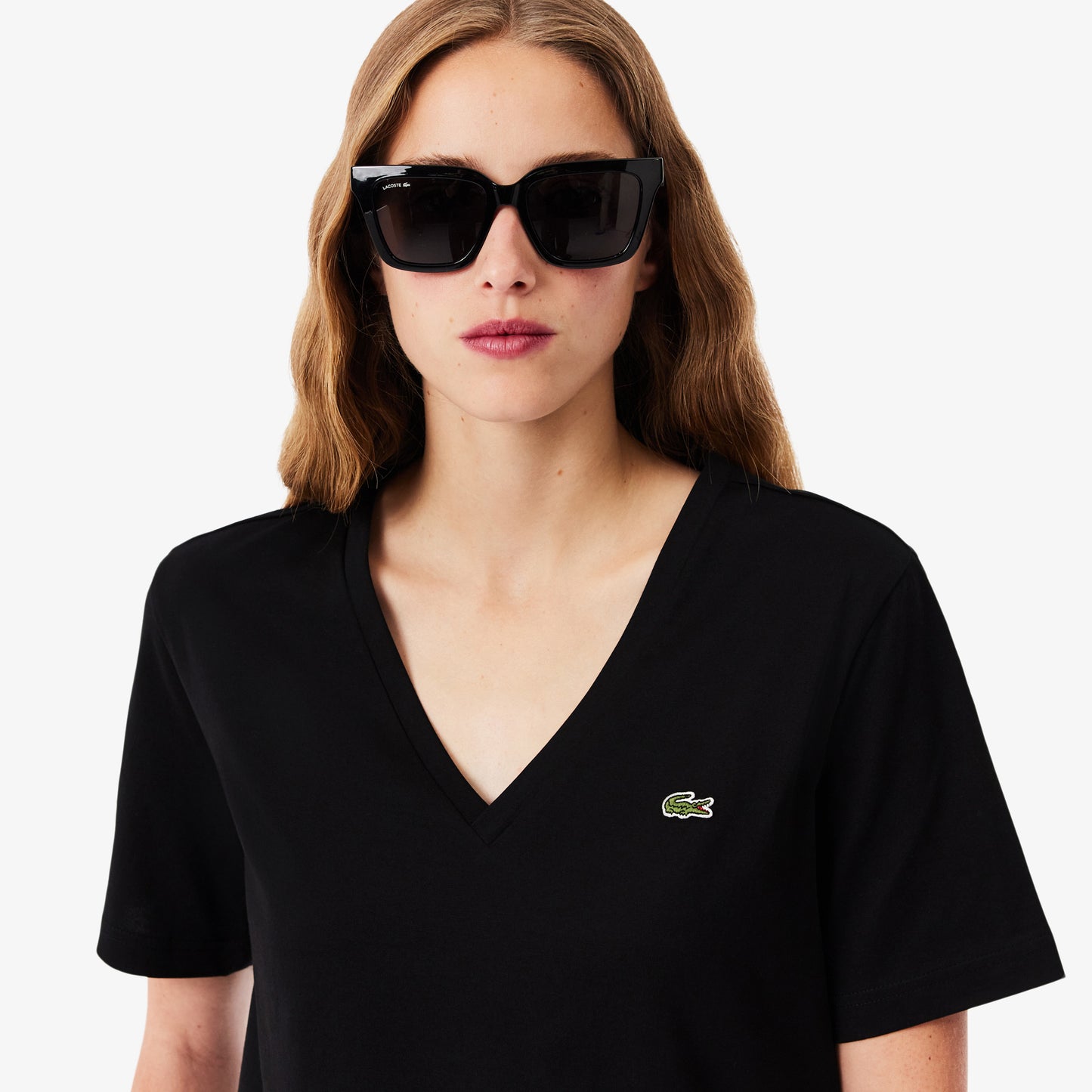 Camiseta De Algodón Suave Cuello En V Fit Relax