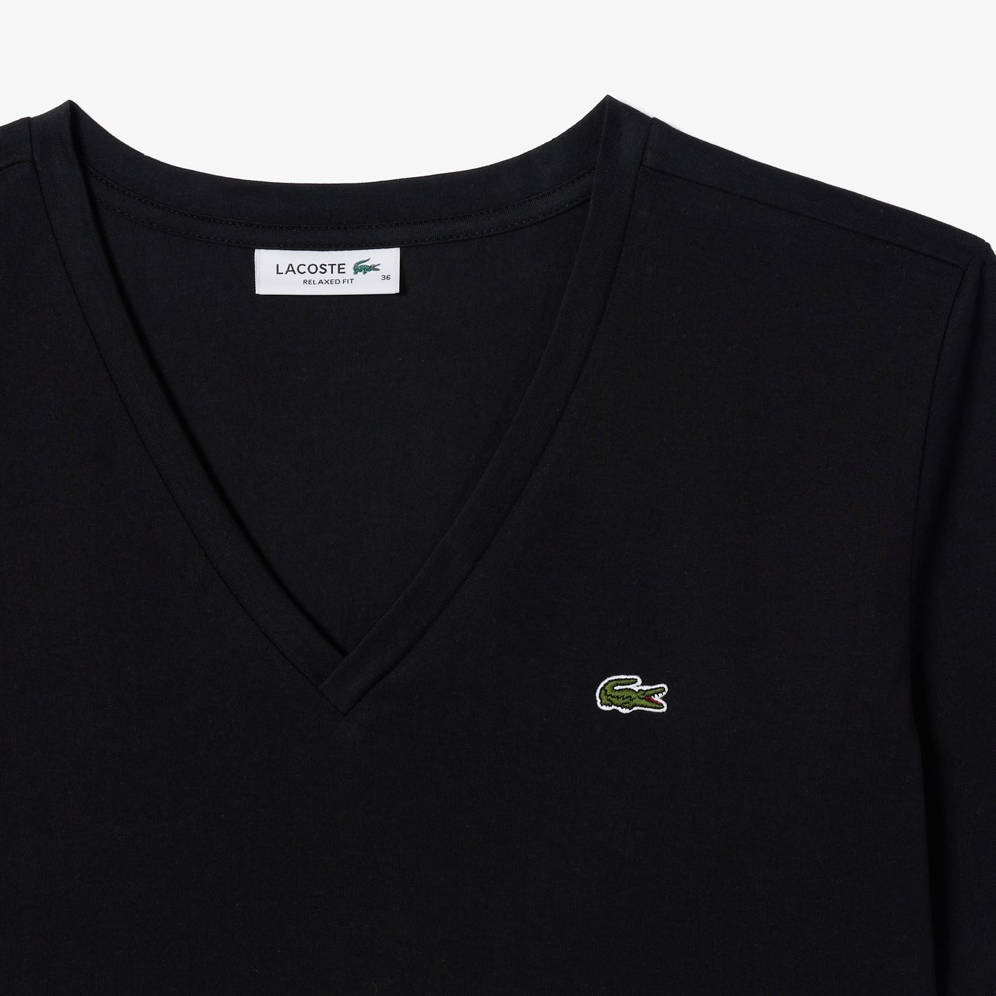 Camiseta De Algodón Suave Cuello En V Fit Relax
