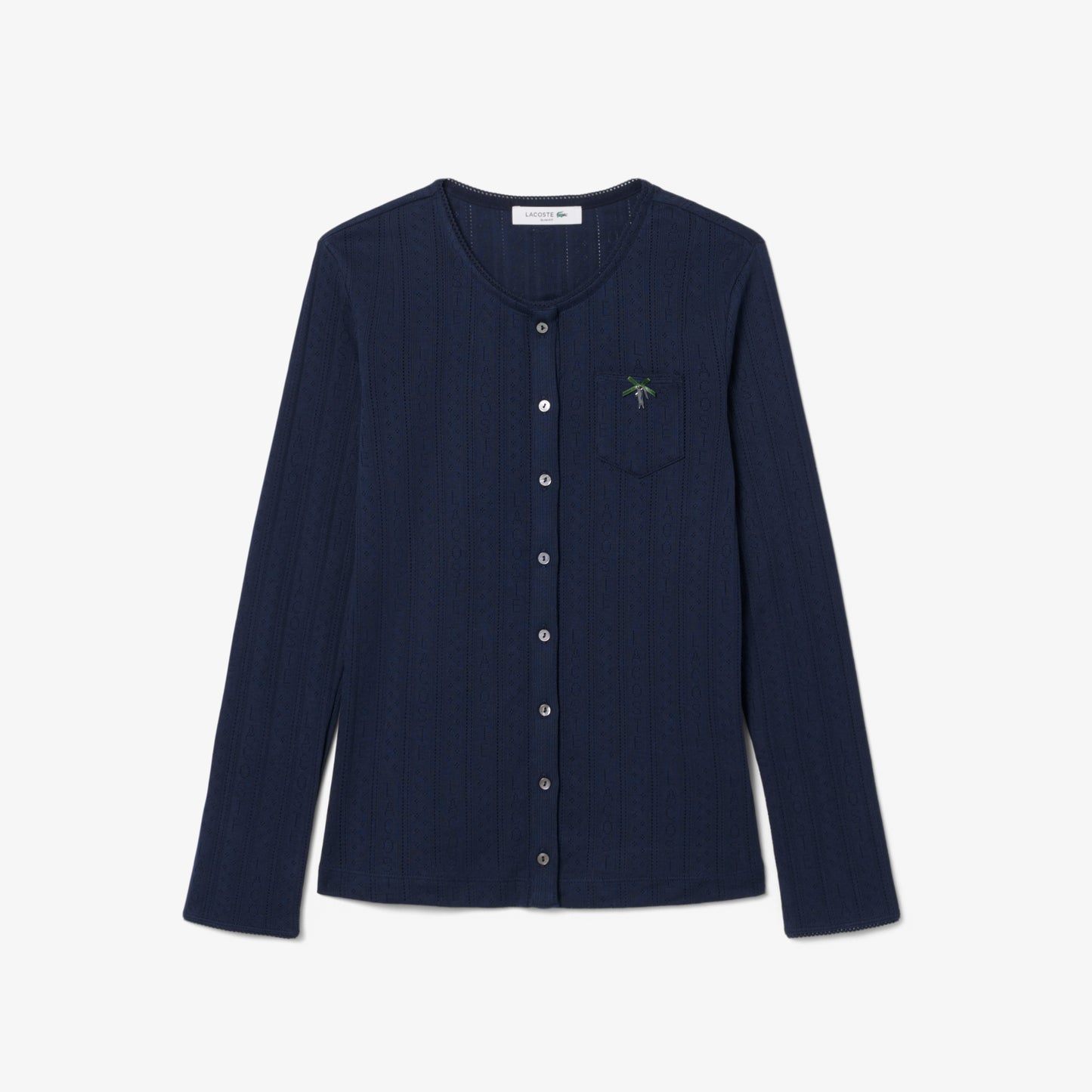 Chaqueta De Punto Pointelle De Corte Ajustado
