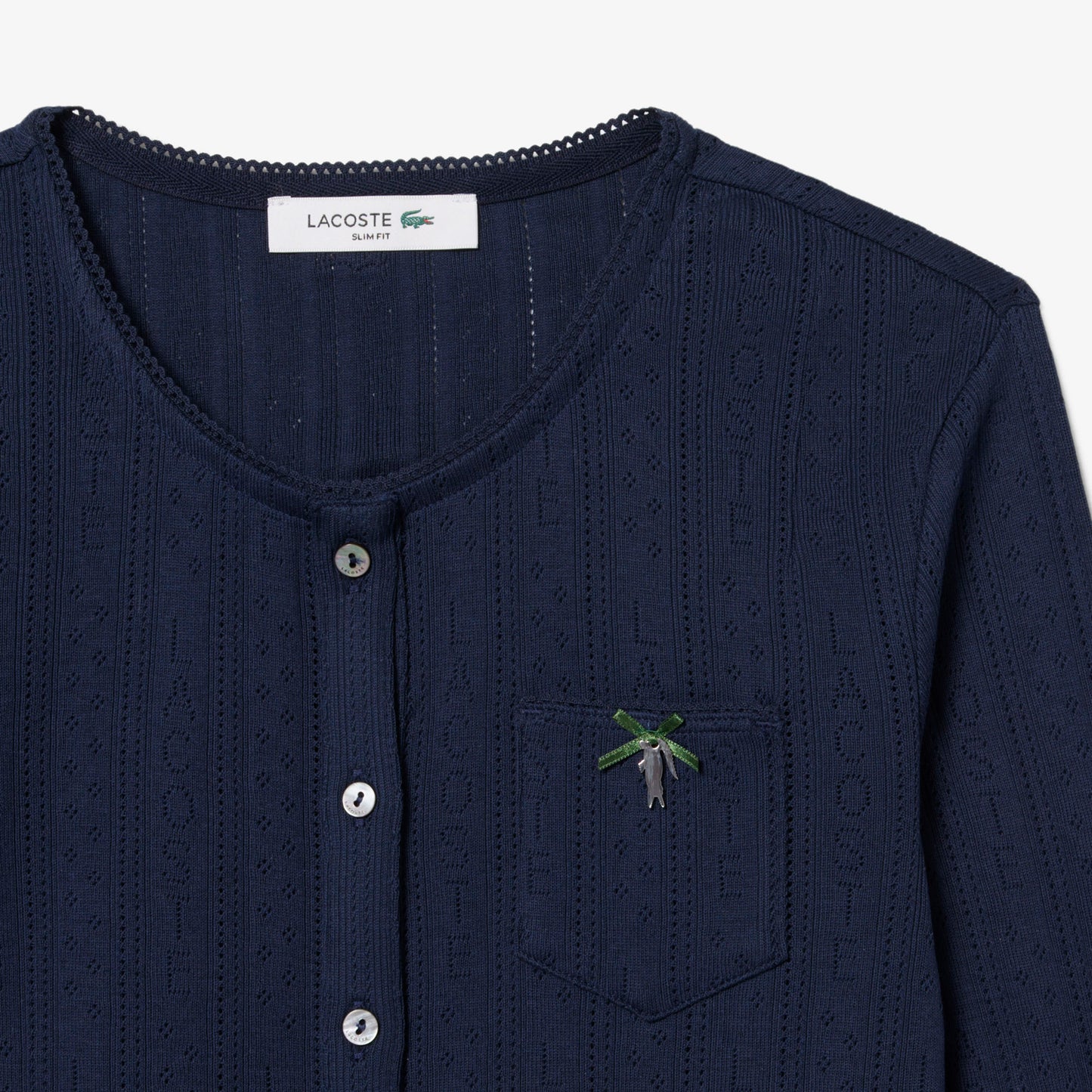 Chaqueta De Punto Pointelle De Corte Ajustado