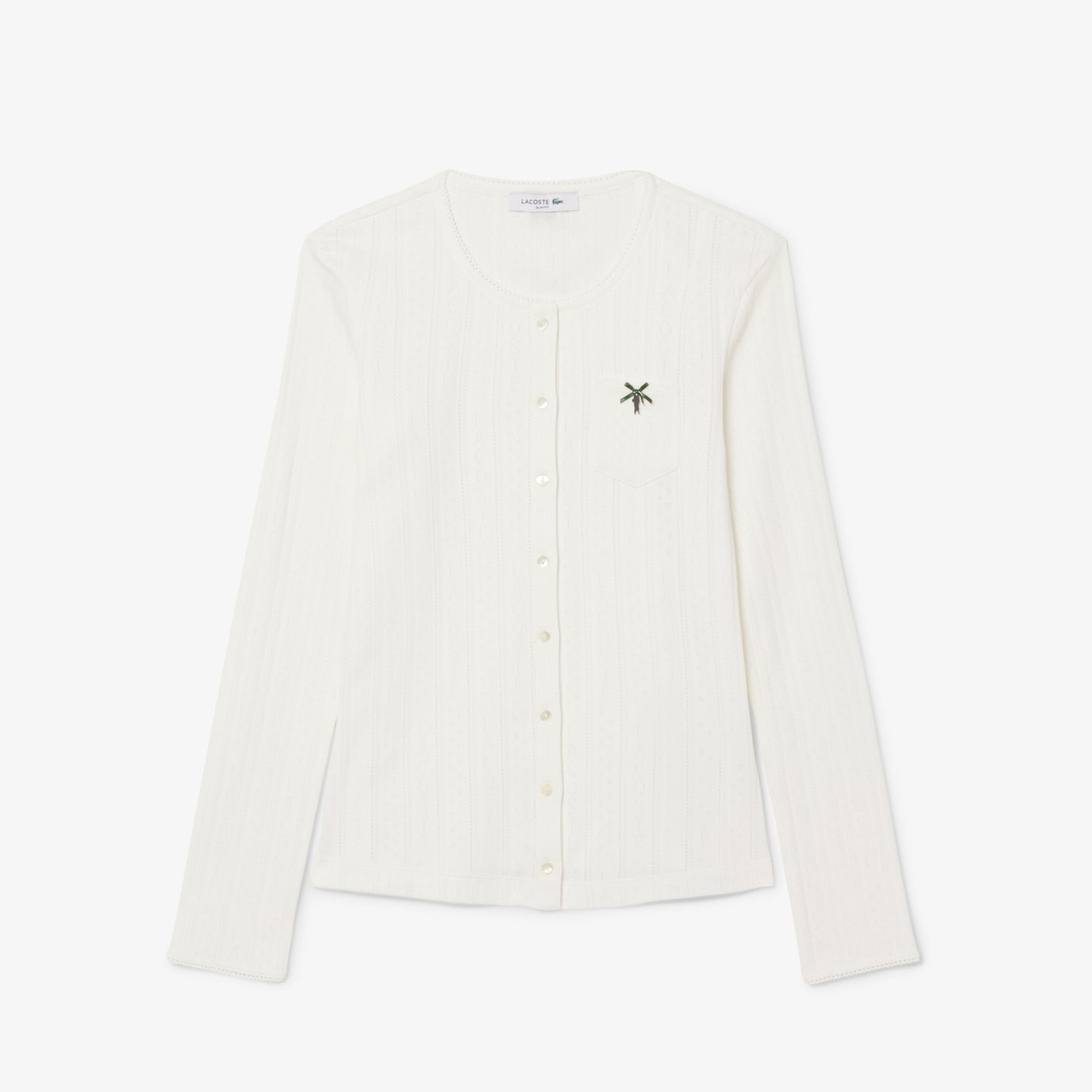 Chaqueta De Punto Pointelle De Corte Ajustado