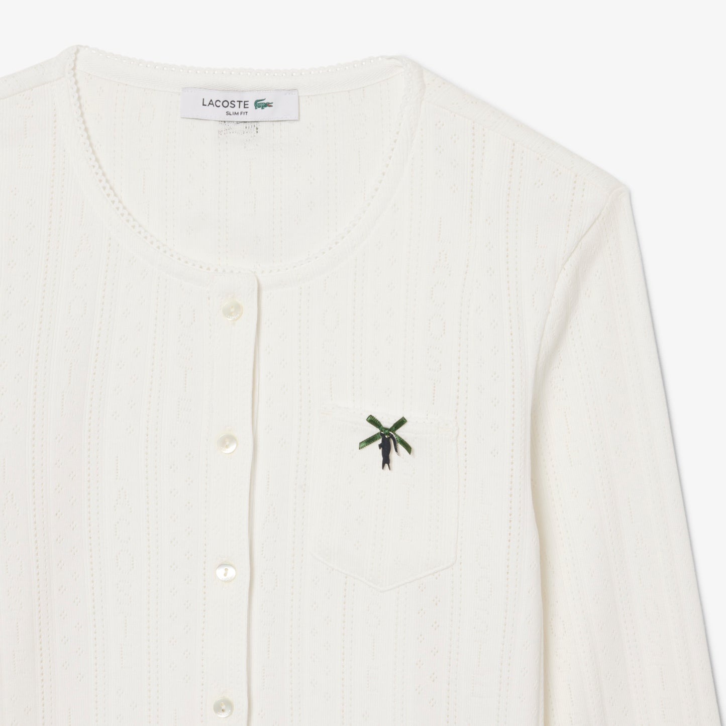 Chaqueta De Punto Pointelle De Corte Ajustado