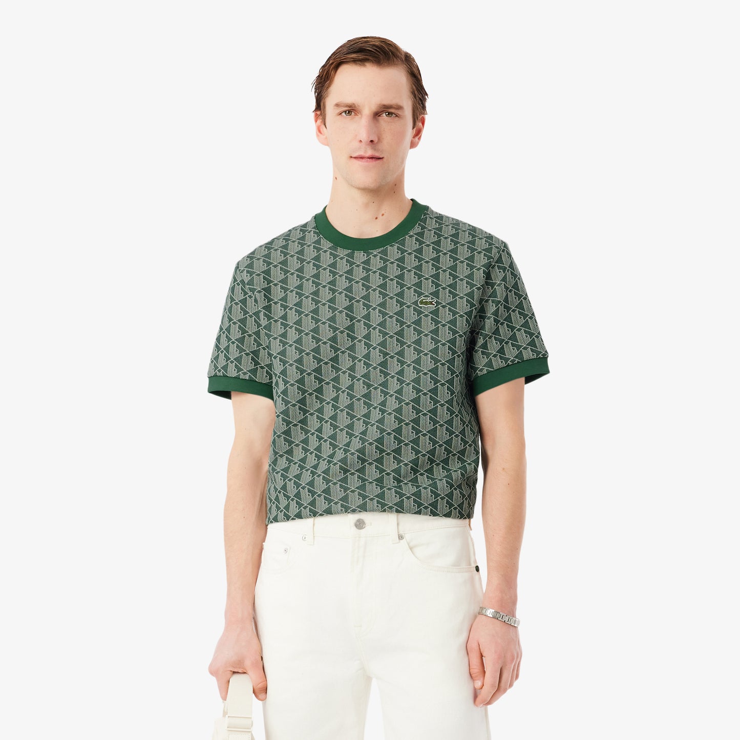Camiseta De Jacquard Con Monograma