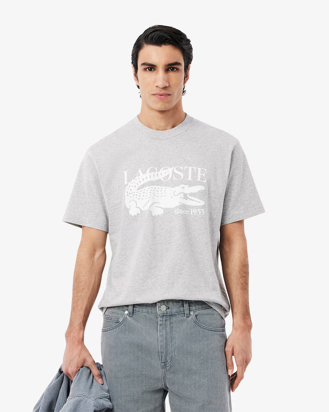 Camiseta De Algodón De Fit Clásico Con Estampado