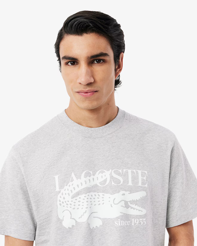 Camiseta De Algodón De Fit Clásico Con Estampado