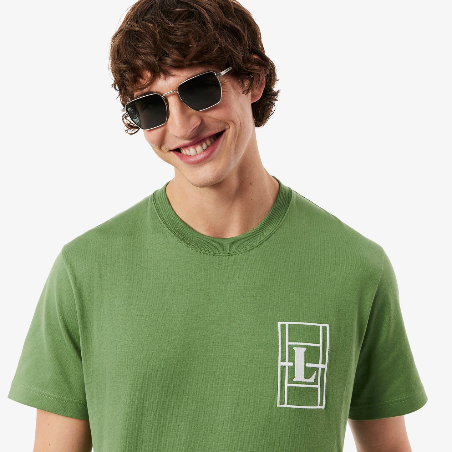 Camiseta De Punto Jersey Grueso Con Bordado